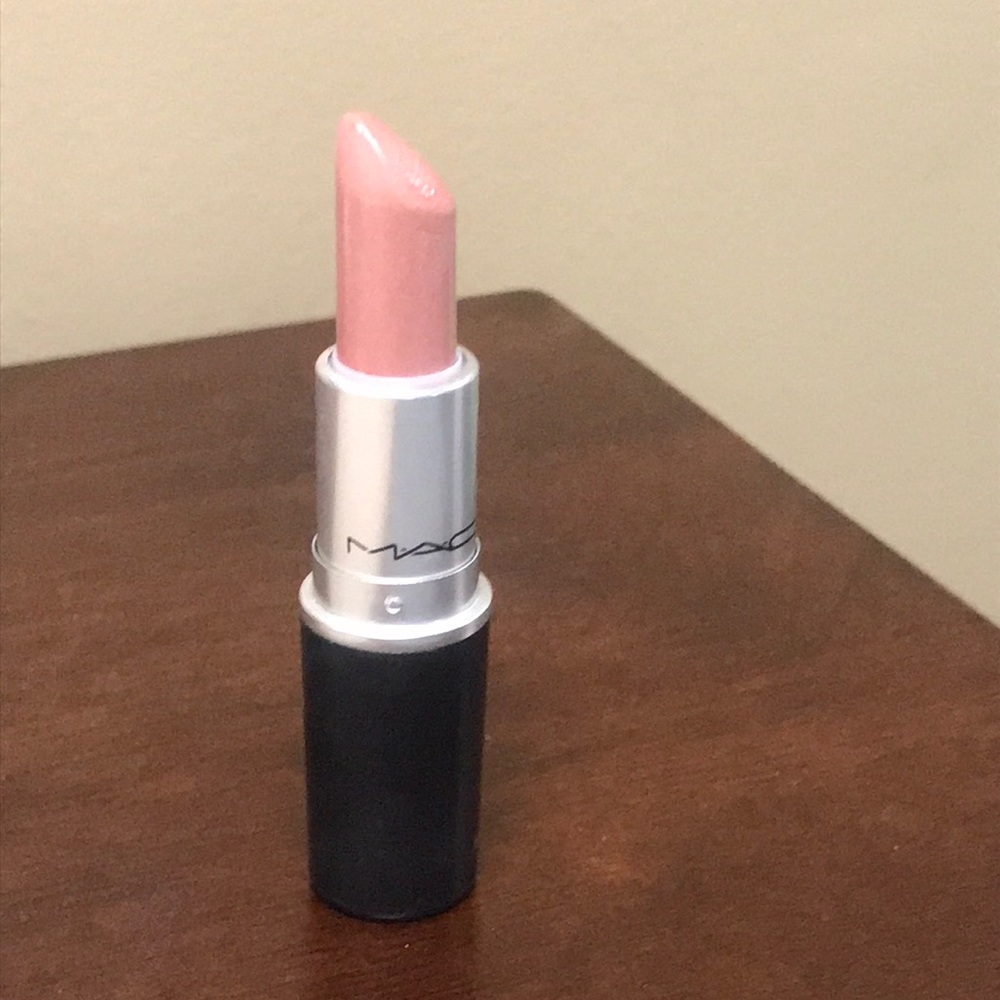 MAC luster lipstick politely pink shade.